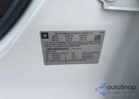 2015 GMC Terrain Denali из США, поврежденный, VIN 2GKALUEK5F6245619